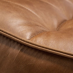 Ethnicraft N701 Sofa Old Saddle Leather Stitching Detail
