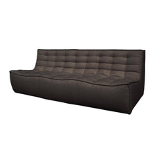 Ethnicraft N701 Sofa Three Seat Dark Grey Angled