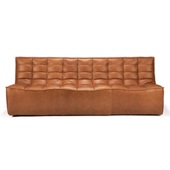 Ethnicraft N701 Sofa Old Saddle Leather Three Seat