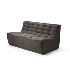 Ethnicraft N701 Sofa Two Seat Dark Grey Angled