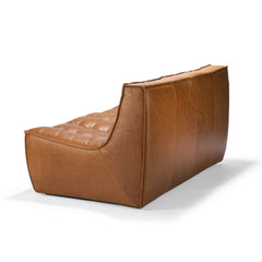 Ethnicraft N701 Sofa Two Seat Old Saddle Leather Back Angled