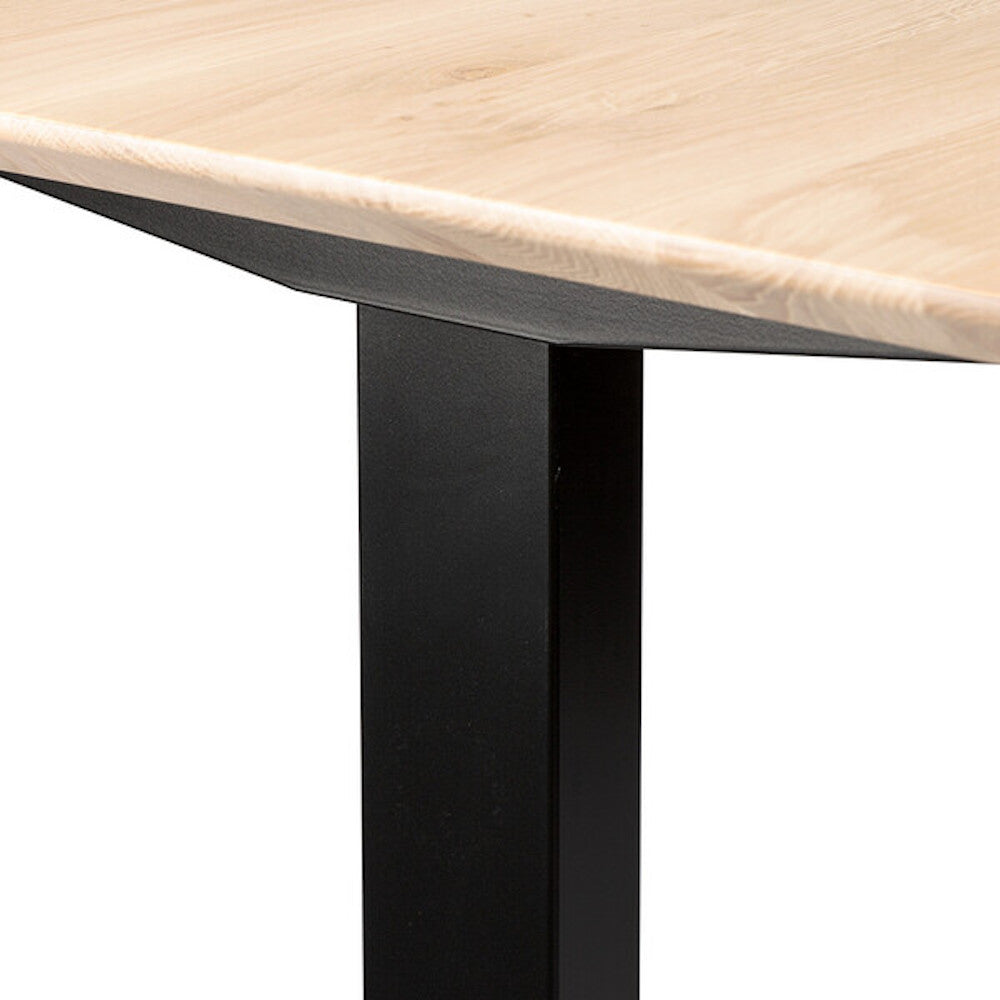 Ethnicaft Oak Bok Adjustable Desk Detail