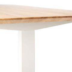 Ethnicaft Oak Bok Adjustable Desk with White Base Detail