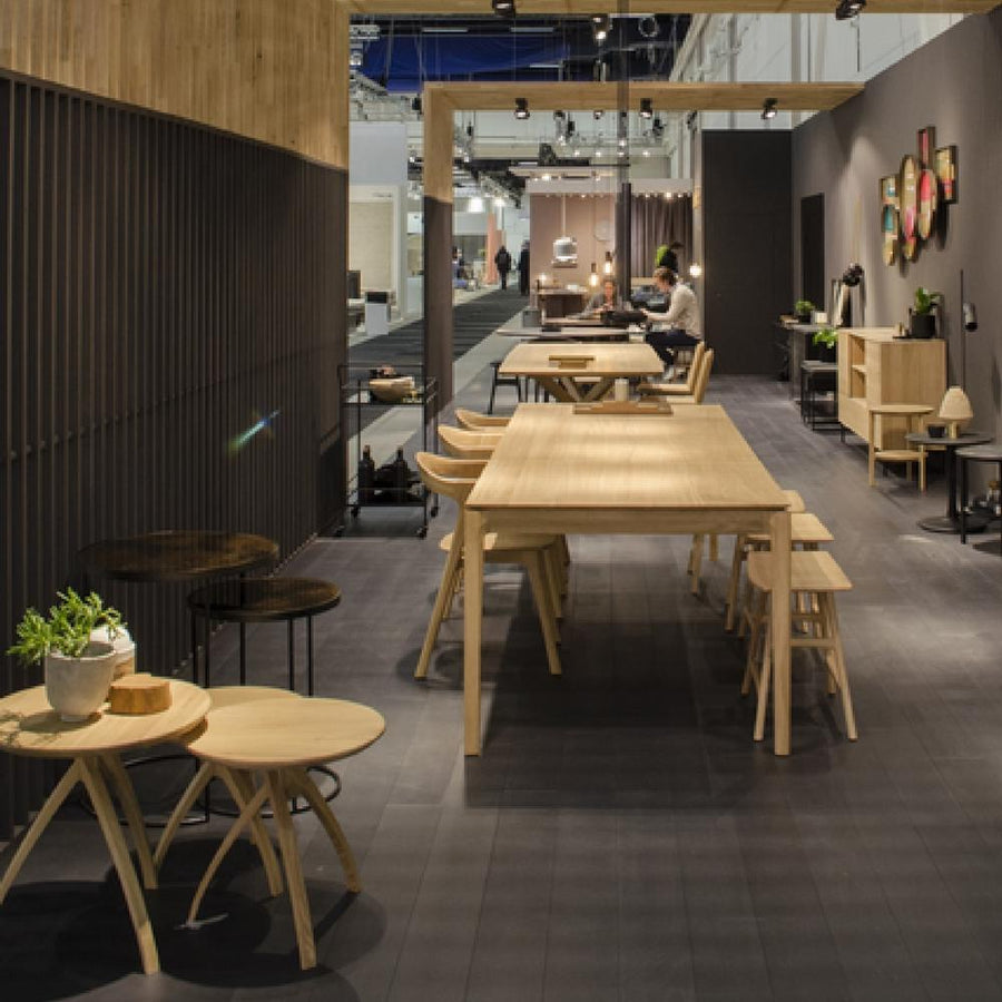 Ethnicraft Oak Bok Dining Table Extendable