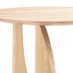 Ethnicraft Oak Geometric Side Table Top Detail
