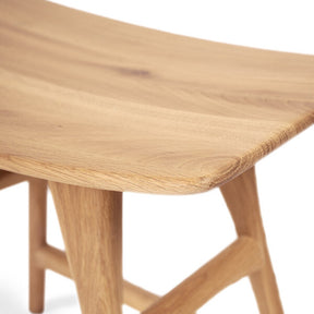 Ethnicraft Oak Osso Stool High Detail Natural Oak Woodgrain Detail