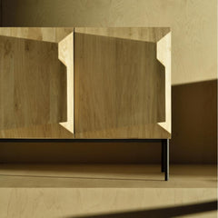Ethnicraft Oak Stairs Sideboard Detail and Shadows