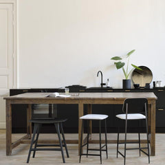 Ethnicraft Osso Stool in Kitchen with DC Stools