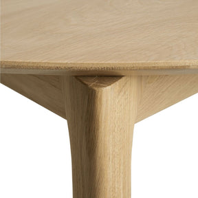 Ethnicraft Oak Bok Round Extendable Dining Table Edge Detail