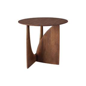 Ethnicraft Teak Geometric Side Table Angled