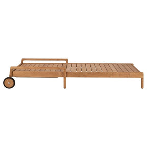 Ethnicraft Teak Jack Outdoor Chaise Lounge Flat