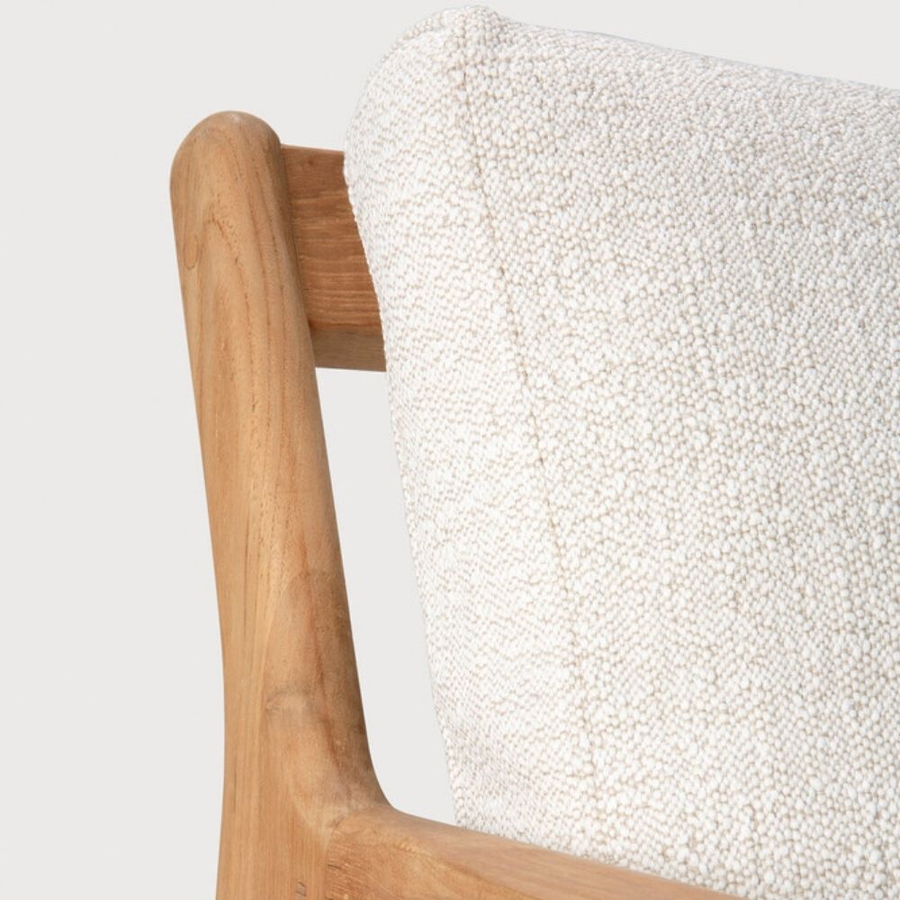 Ethnicraft Teak Jack Outdoor Frame and Off White Cushion Detail