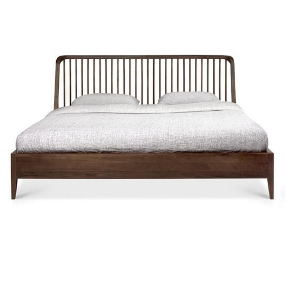 Ethnicraft Walnut Spindle Bed Front