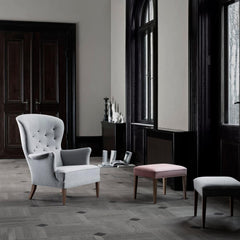 FH419 Frits Henningsen Heritage Chair and Ottomans in room Carl Hansen and Son