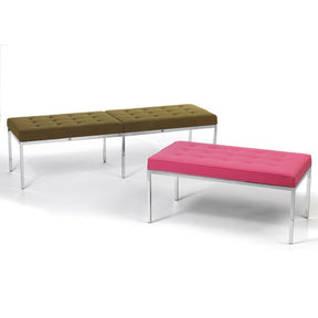 Florence Knoll Benches Rose Pink And Olive Green