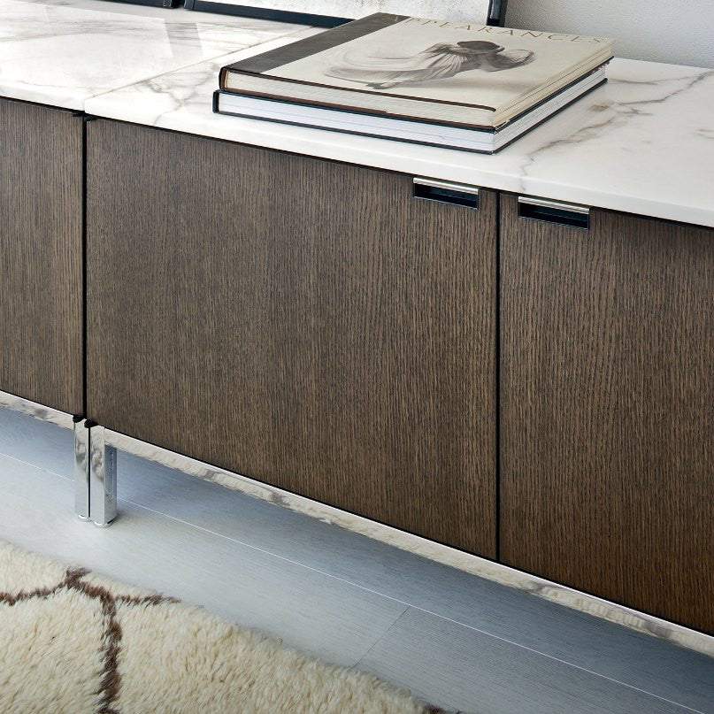 Florence Knoll Credenza Marble Top Closeup in Situ