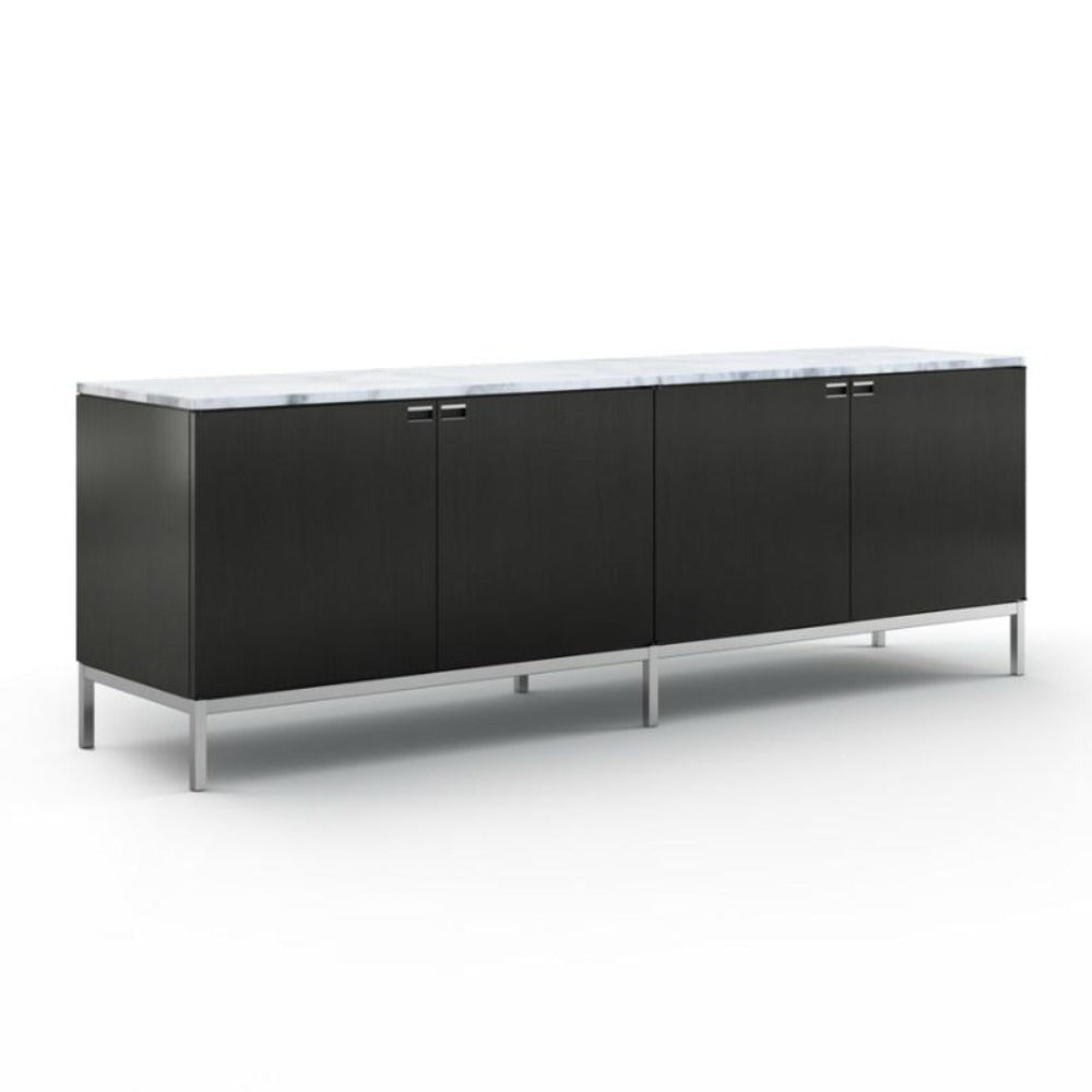 Florence Knoll Credenza with Satin Arabescato Marble Top