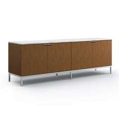 Florence Knoll Credenza Mahogany with Carrara Marble Top