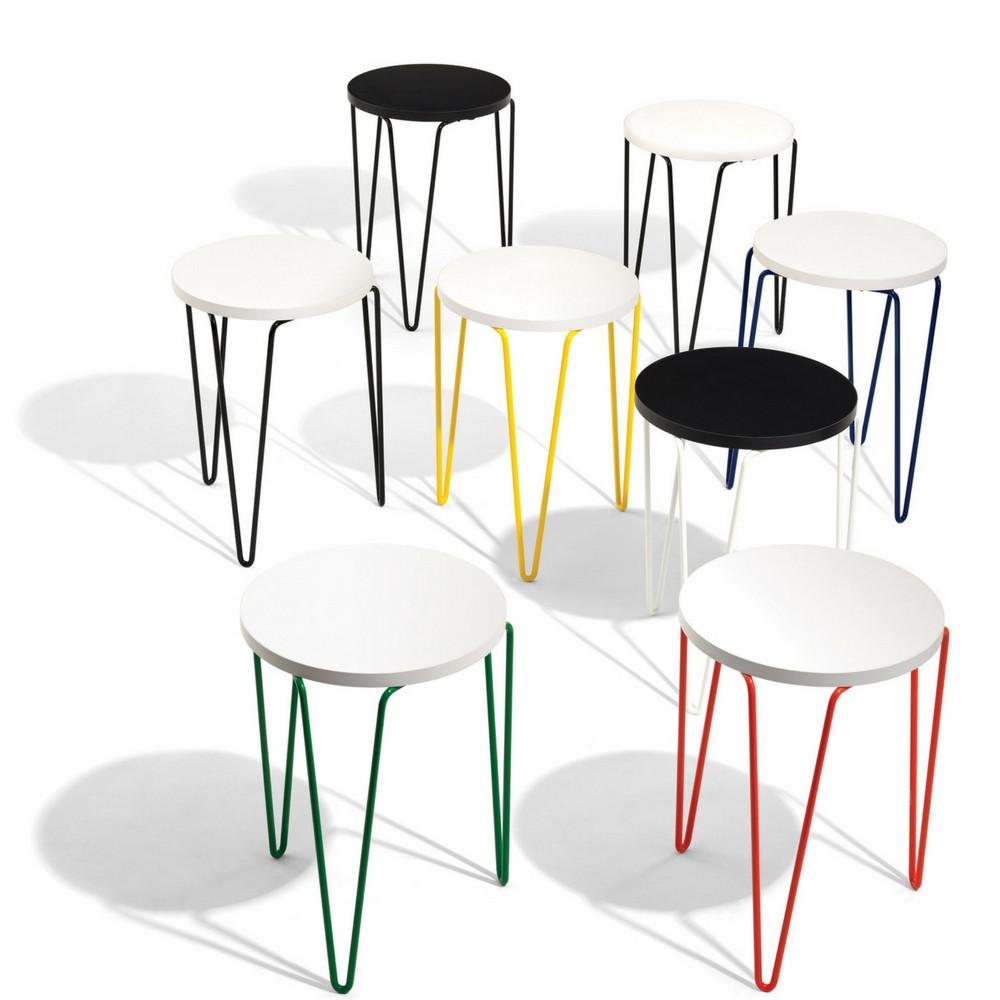 Florence Knoll Hairpin Stacking Tables in Bright Colors