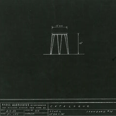 Florence Knoll Hairpin Table Original Drawing