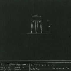 Florence Knoll Hairpin Table Original Drawing