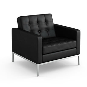 Florence Knoll Lounge Chair Black Volo Leather