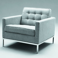 Florence Knoll Lounge Chair Smoke Grey Classic Boucle