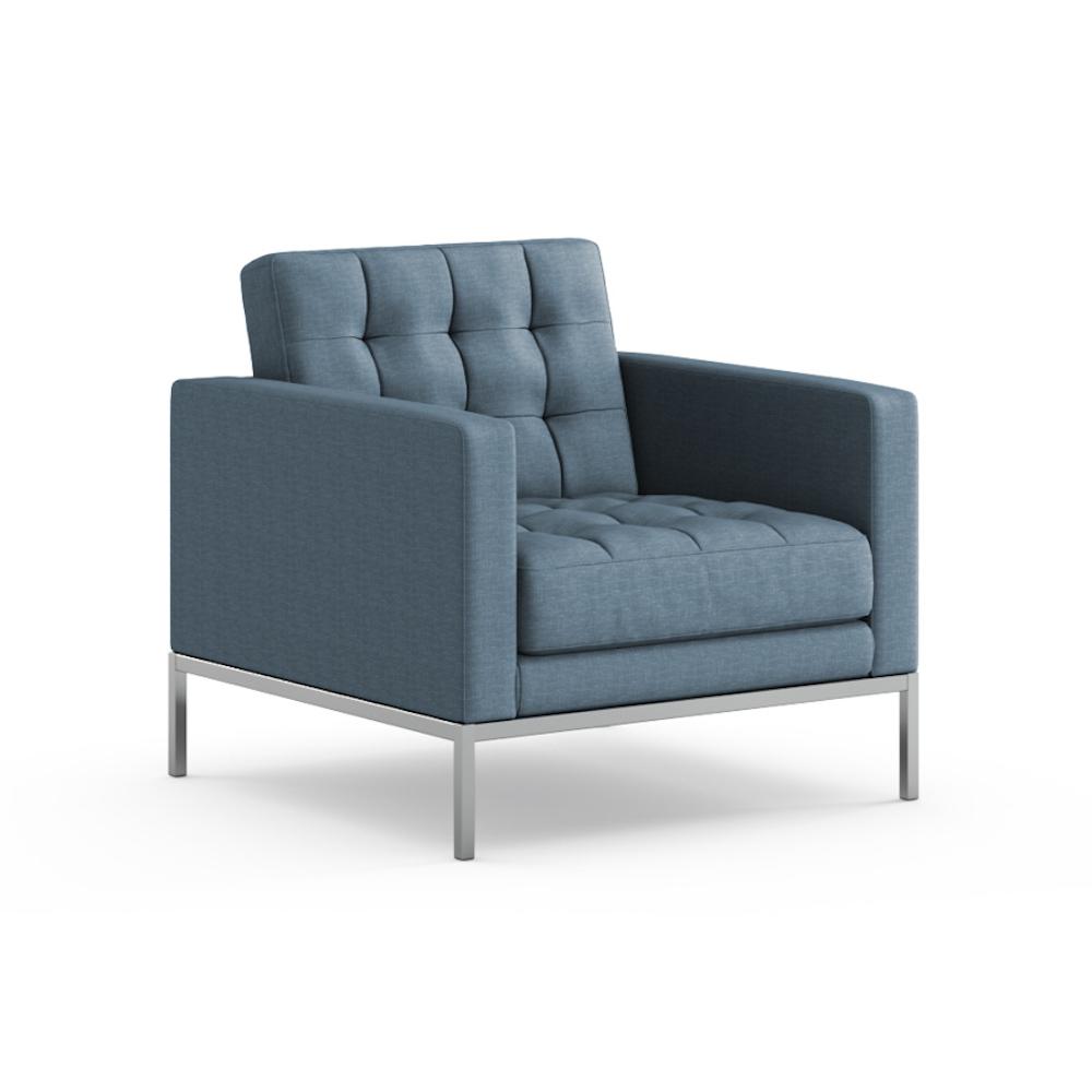 Florence Knoll Relaxed Lounge Chair in Summit Skyline