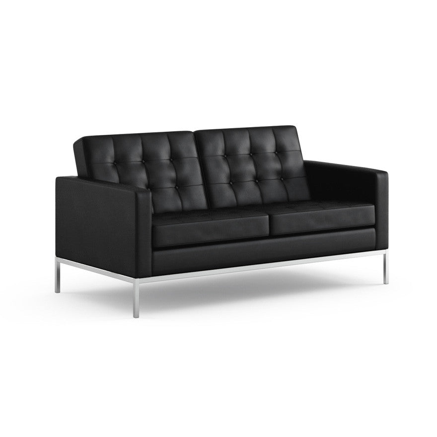 Florence Knoll Sette Volo Black Leather