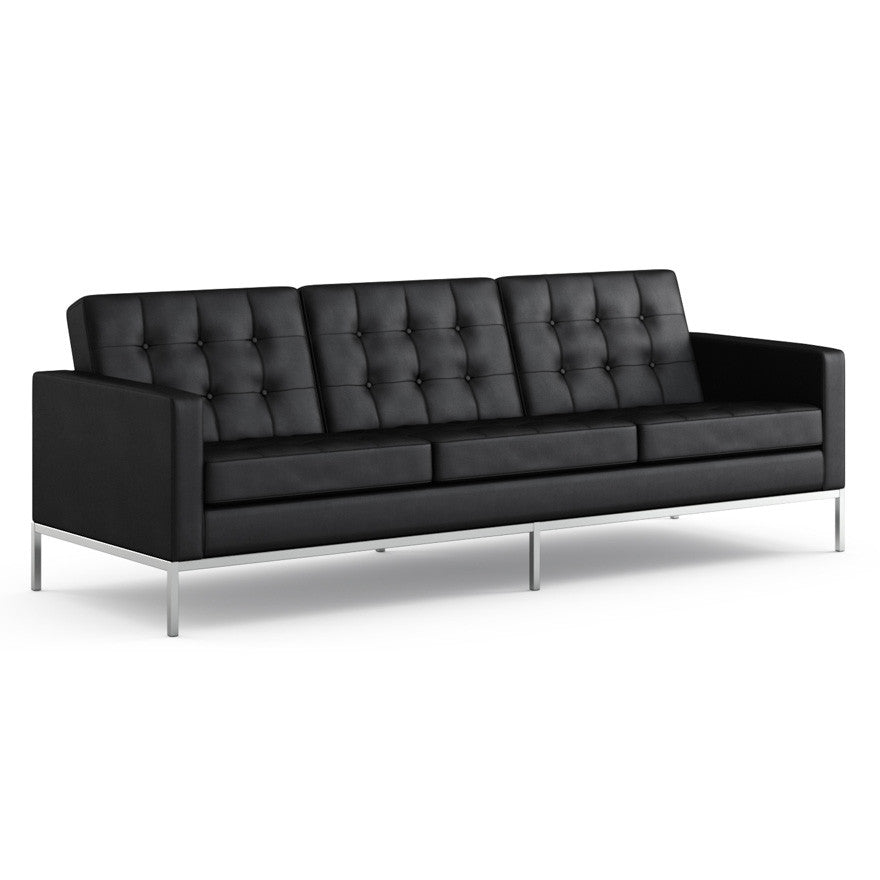 Florence Knoll Sofa Volo Black Leather