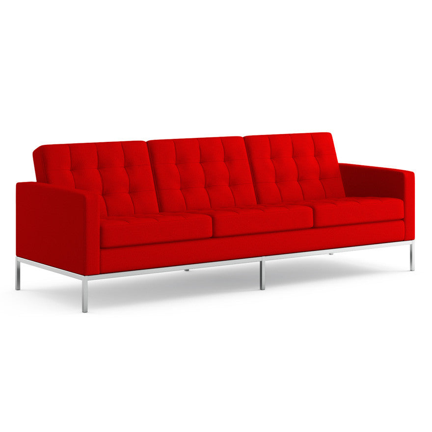 Florence Knoll Sofa Bright Red Front