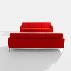 Florence Knoll Sofa Bright Red Pair