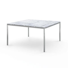 Florence Knoll Square Dining Table in Polished Carrara Marble