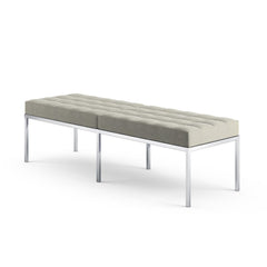 Florence Knoll Bench Knoll Velvet Silver