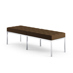 Florence Knoll Bench Ultrasuede Brownstone
