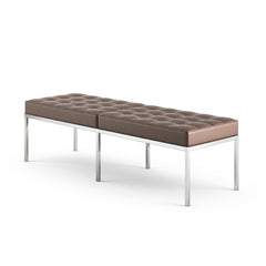 Florence Knoll Bench Volo Leather Toast
