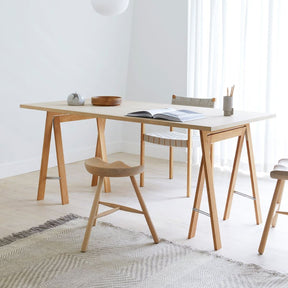 Form & Refine Shoemaker Chair, No. 49 with Linear Tabletop and Motif Armchair