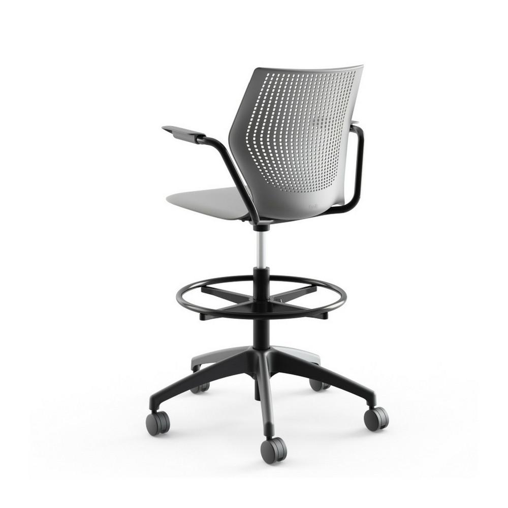 MultiGeneration High Task Chair with Arms with Dark Grey Seat by Knoll