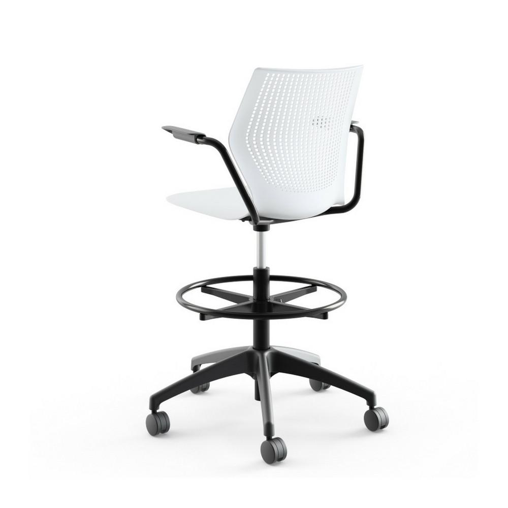 MultiGeneration High Task Chair with Arms with Off White Seat by Knoll