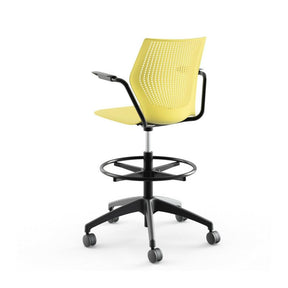 MultiGeneration High Task Chair with Arms with Yellow Seat by Knoll