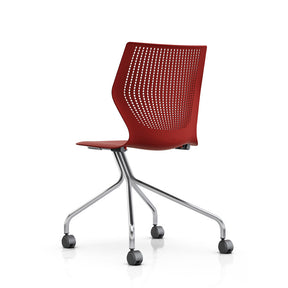 MultiGeneration Office Chair Armless Silver Hybrid Base Firecracker Knoll