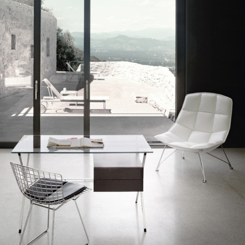 Franco Albini Desk in Room with Bertoia Chair