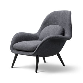 Fredericia Swoon Lounge Chair in kvadrat Pilot 162 Side