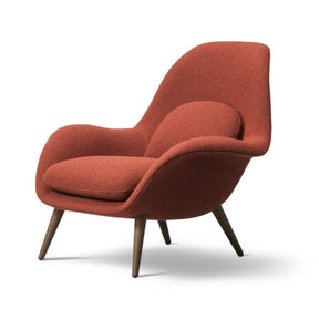 Fredericia Swoon Lounge Chair Carlotto 500 Smoked Oak Legs