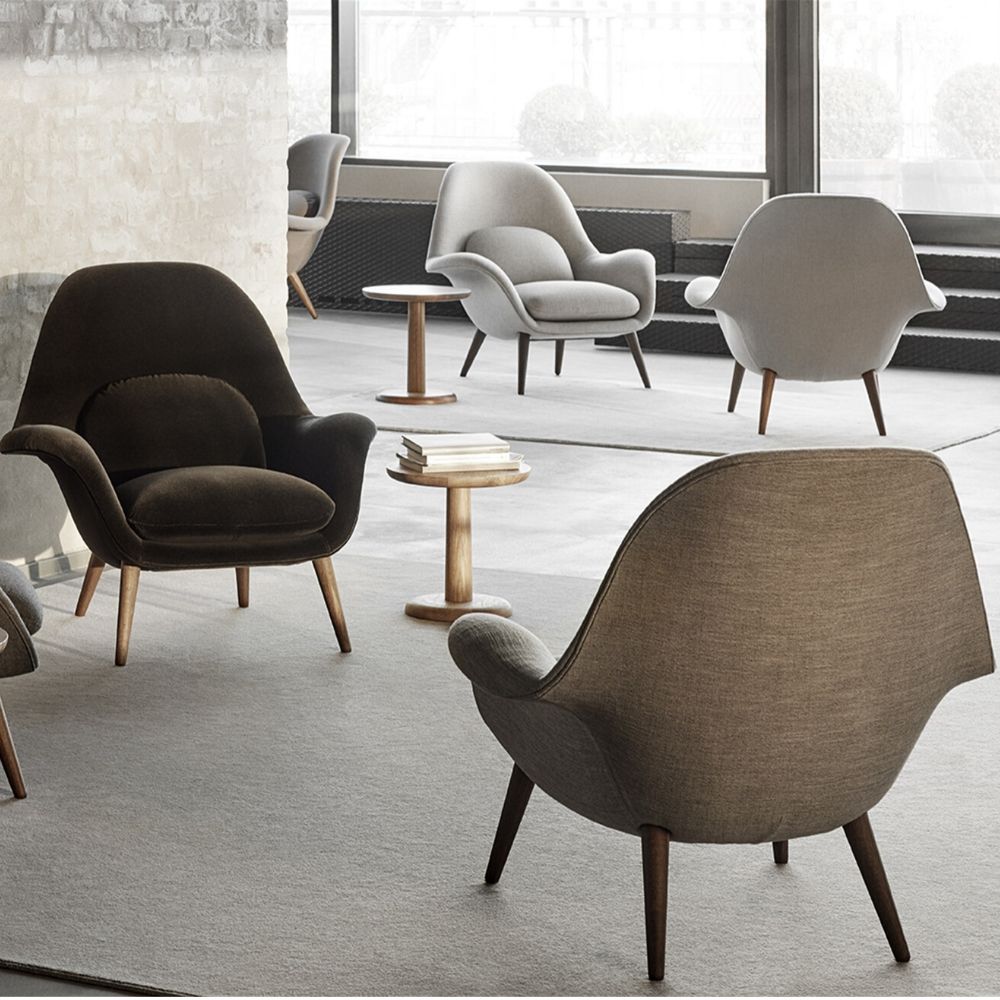 Fredericia Swoon Lougne Chairs in Lobby