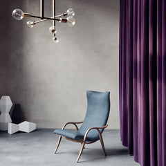 Frits Henningsen Signature Chair Walnut with Grey Kvadrat Sunniva Upholstery in Room Carl Hansen and Son