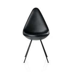Fritz Hansen Arne Jacobsen Egg Chair in Black Leather with Black Legs