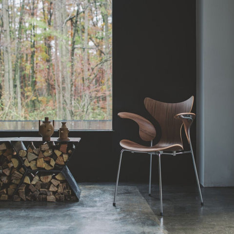 Fritz Hansen Lily Arm Chair - Walnut Veneer