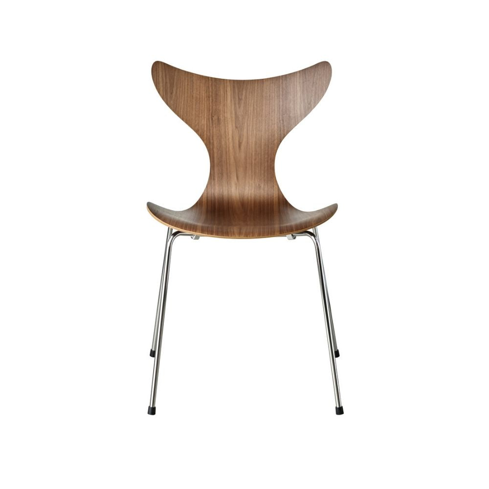 Fritz Hansen Arne Jacobsen Lily Chair 3108 in Walnut Veneer