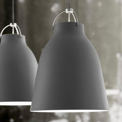 Fritz Hansen Caravaggio Pendant Lights by Cecilie Manz in Grey 45 Detail